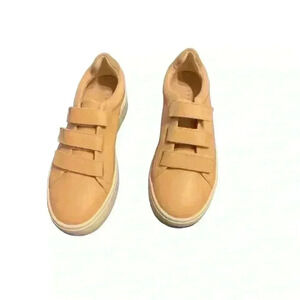 Sandro Anita Pink Leather Sneakers Women's Straps Padded Casual Shoes 8